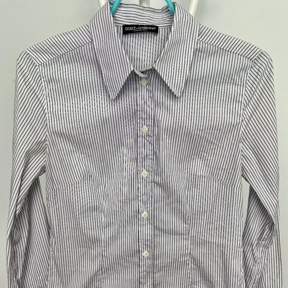 Dolce & Gabbana -Shirt - Size IT 40 - Light grey stripes   - EUC - Picture 1 of 4